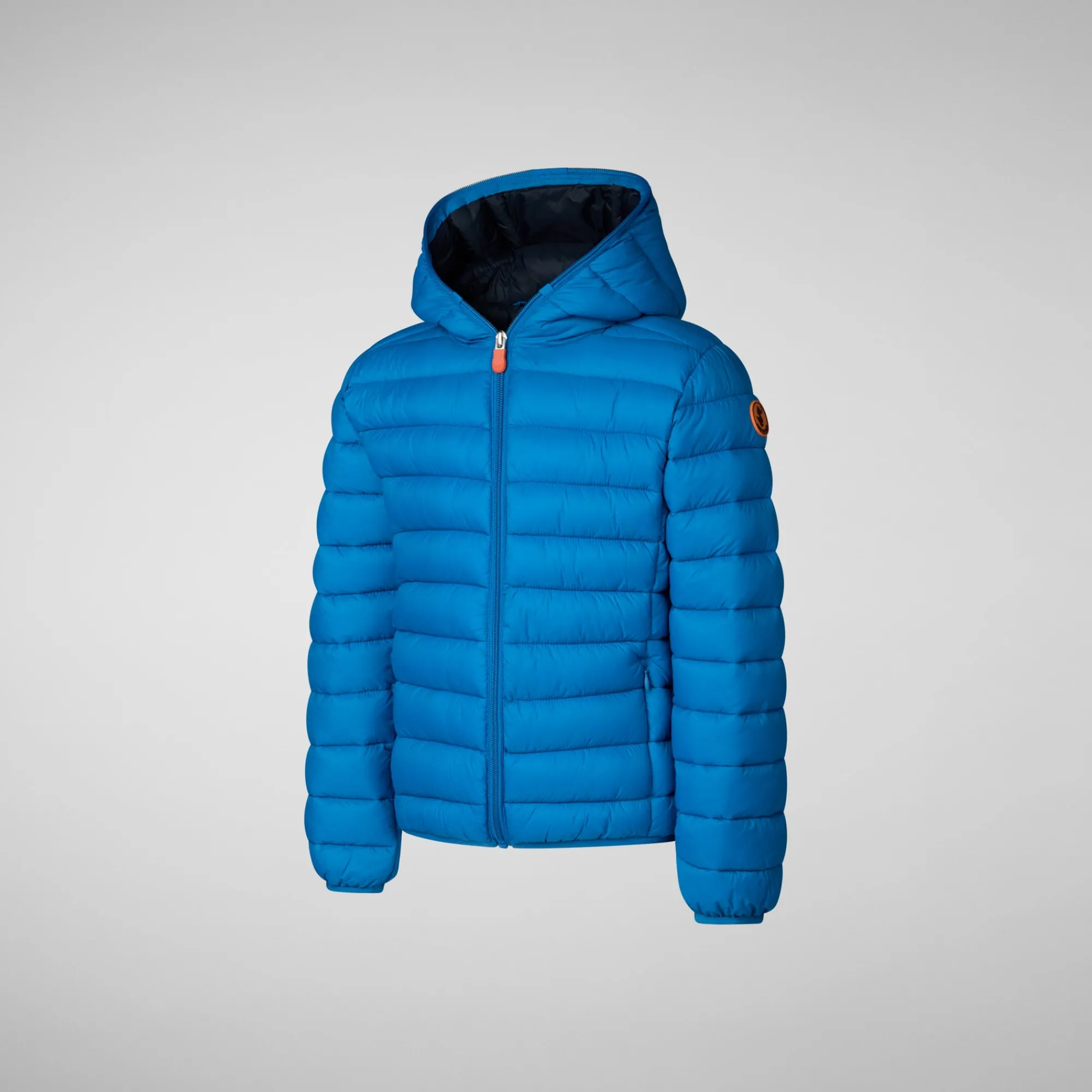 Hot Save The Duck Boys' Hooded Animal free Puffer Jacket Dony in blue berry