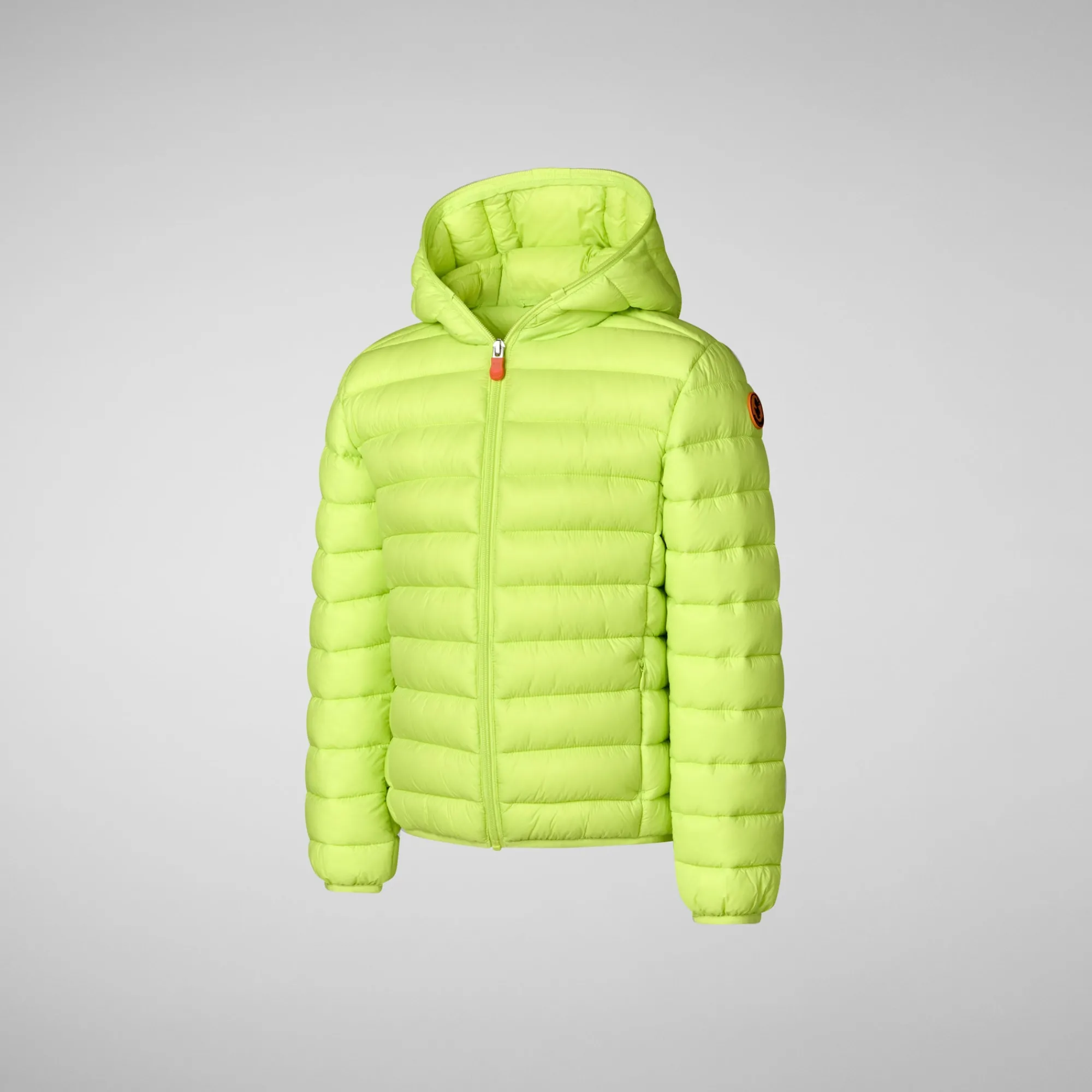 Best Sale Save The Duck Boys' Hooded Animal free Puffer Jacket Dony in lichen green