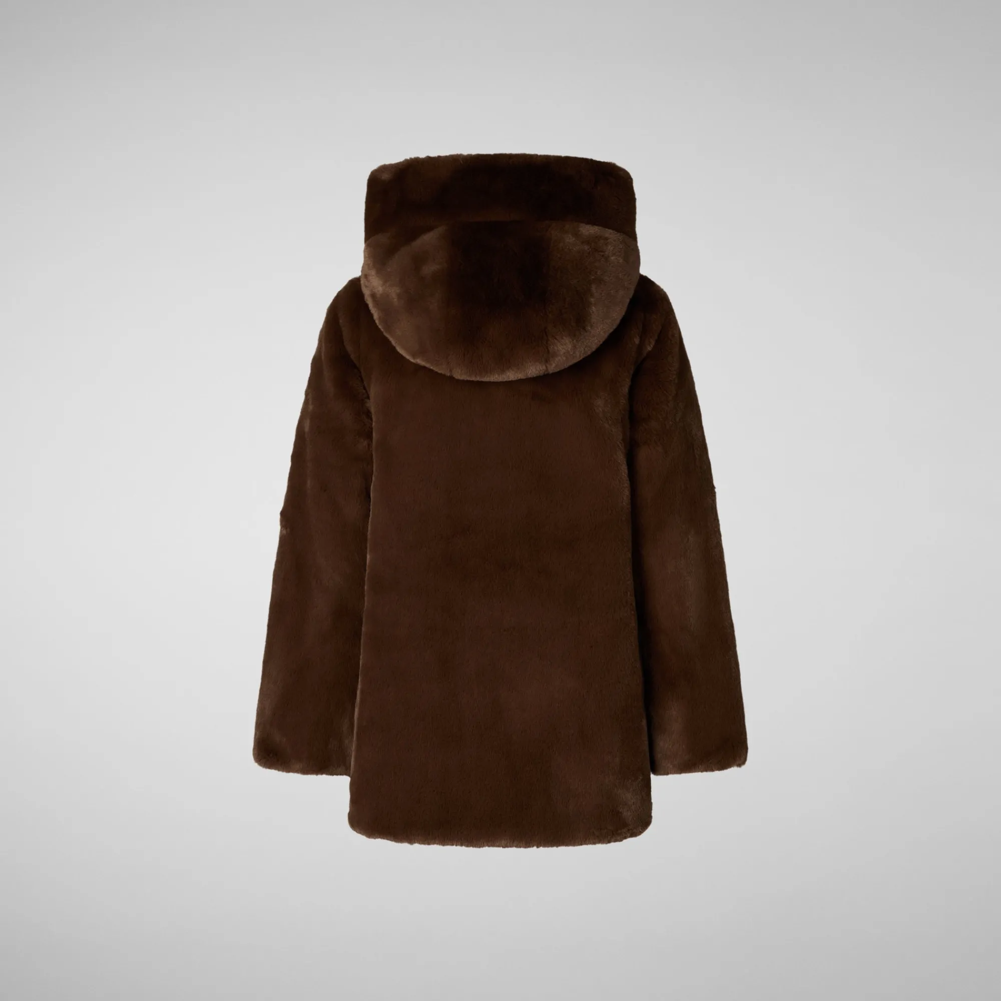Discount Save The Duck Girls' animal free Puffer jacket Flora in teddy brown