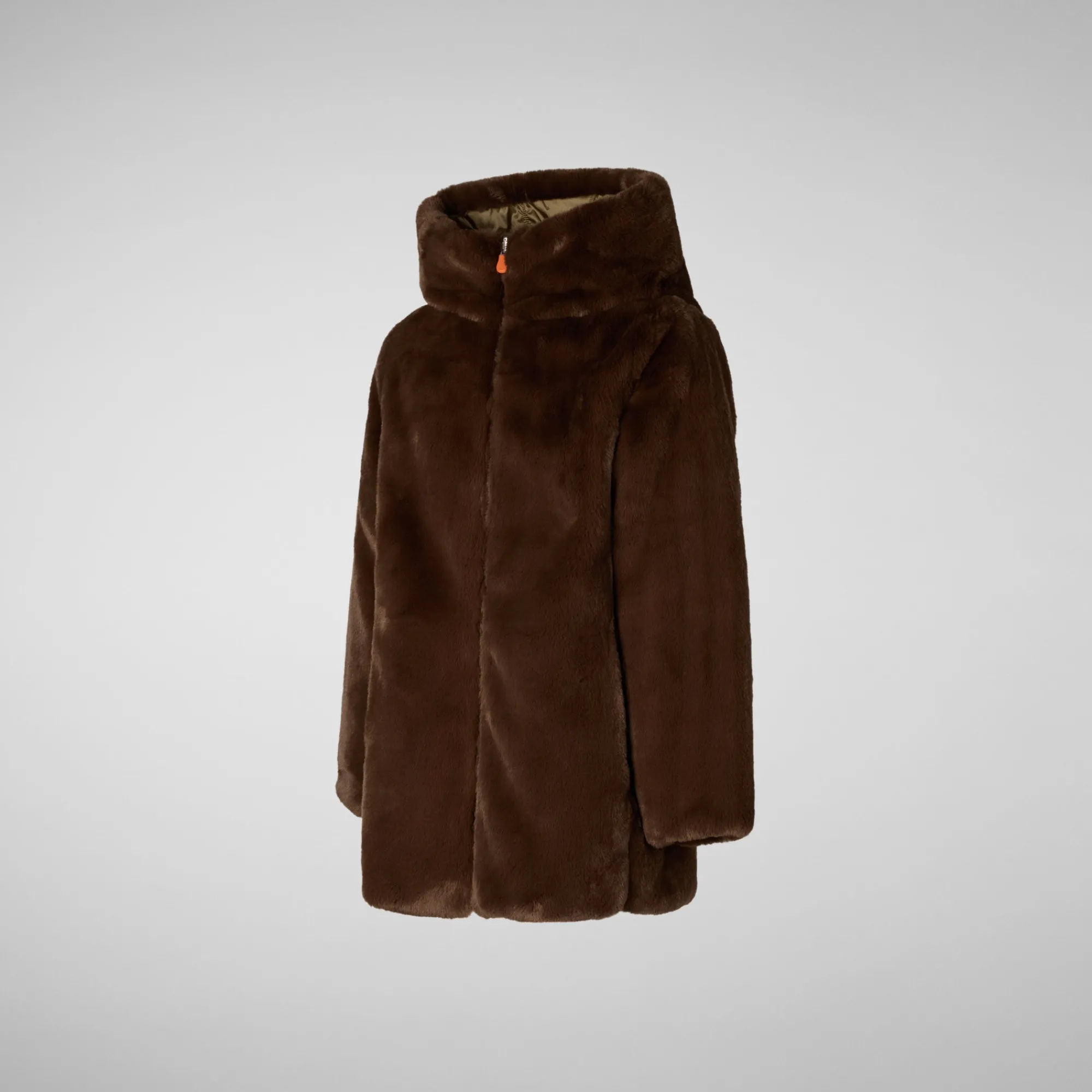 Discount Save The Duck Girls' animal free Puffer jacket Flora in teddy brown