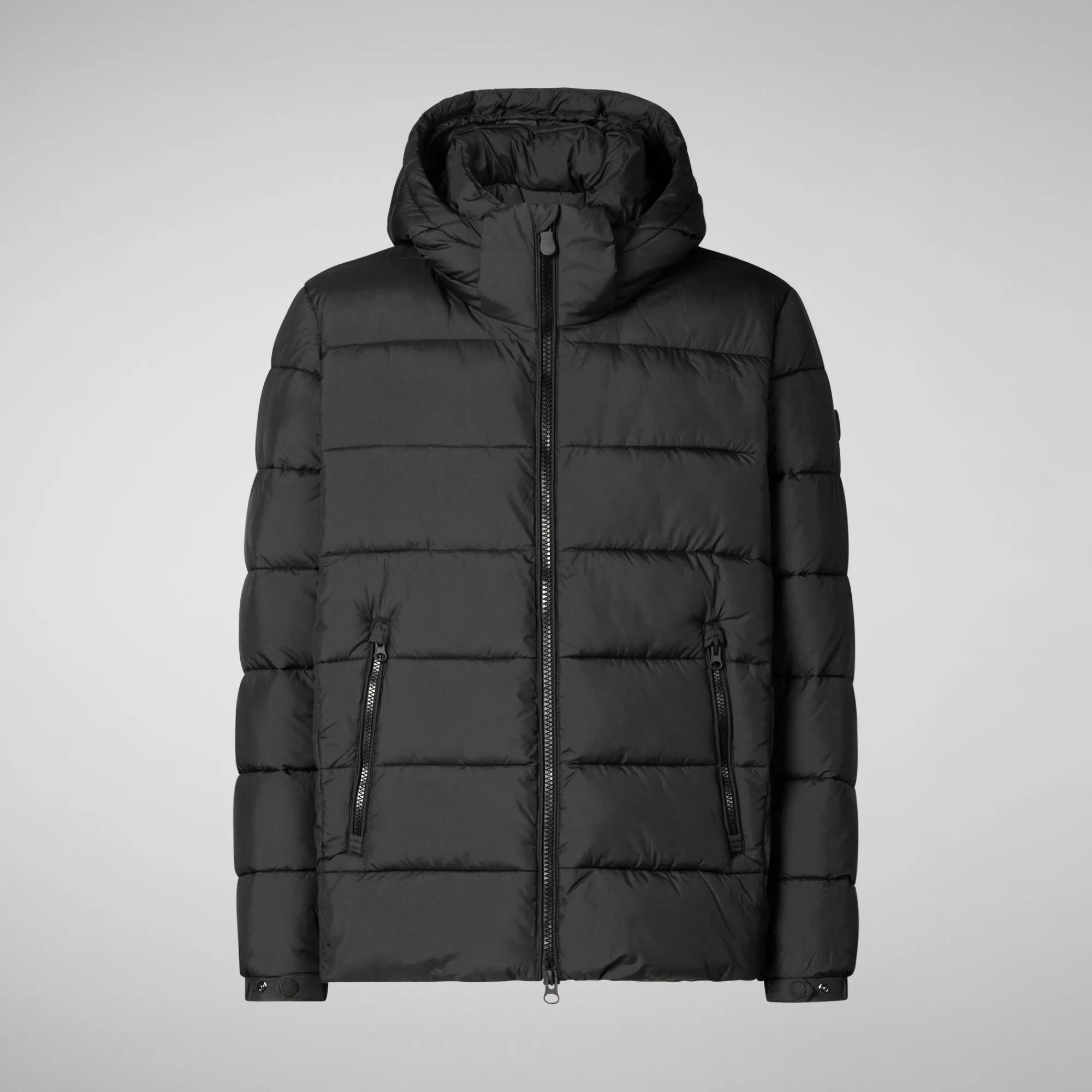Store Save The Duck Men's  animal free hooded Animal free Puffer jacket Boris in Black