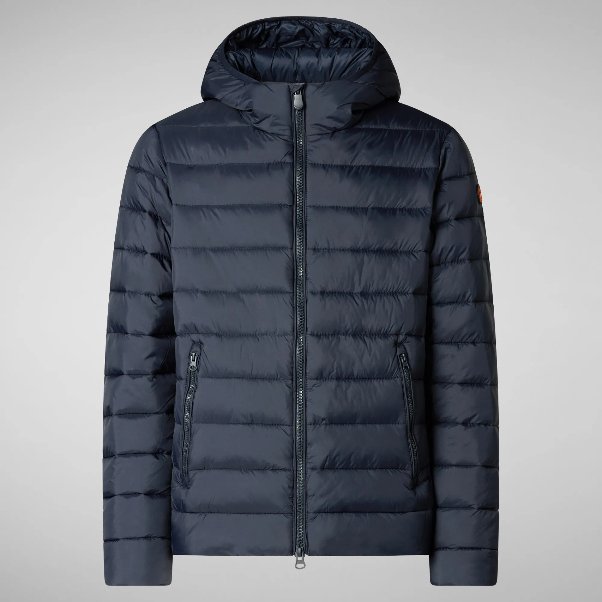 Cheap Save The Duck Men's  animal free hooded Animal free Puffer jacket Hector in blue black BlueBlack
