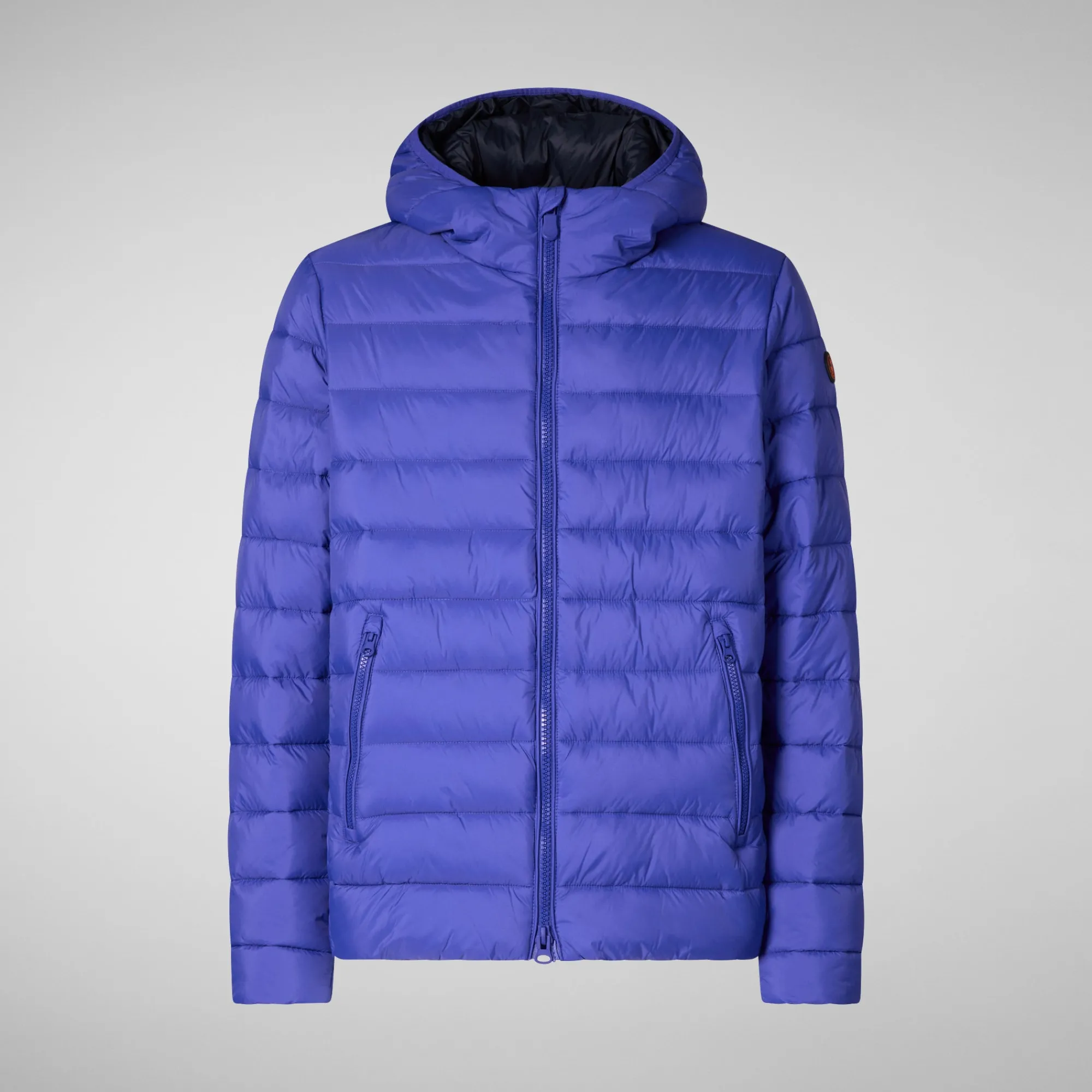 Best Save The Duck Men's  animal free hooded Animal free Puffer jacket Hector in gentian blue GentianBlue