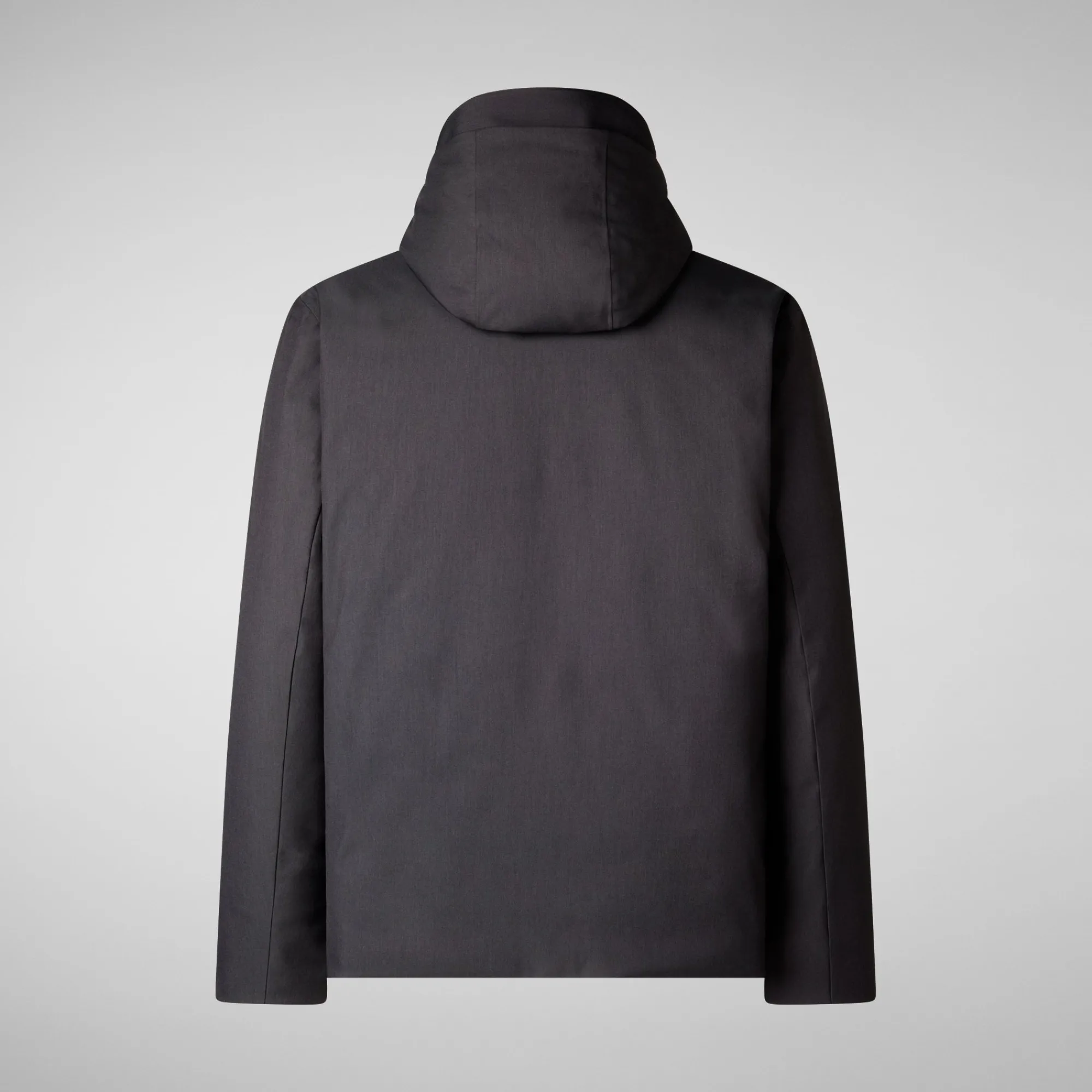 Discount Save The Duck Men's animal free hooded jacket Barnaby in CHARCOAL GREY MELANGE Greymelange