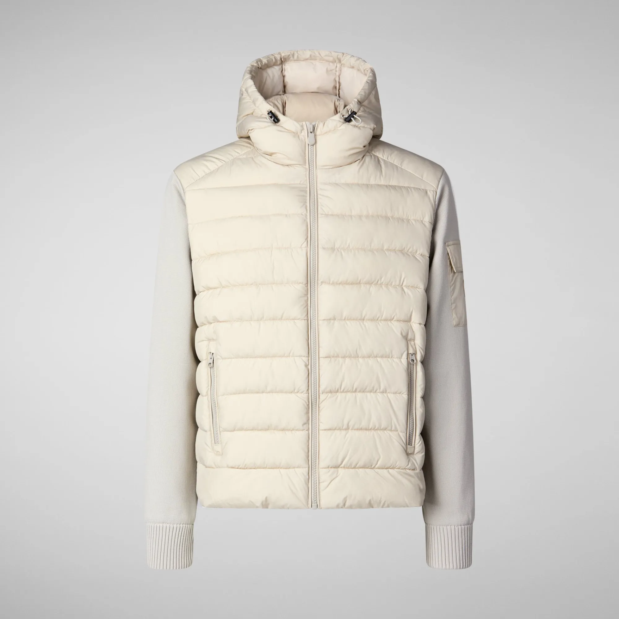 Best Sale Save The Duck Men's  animal free Puffer jacket Torin in rainy beige RainyBeige