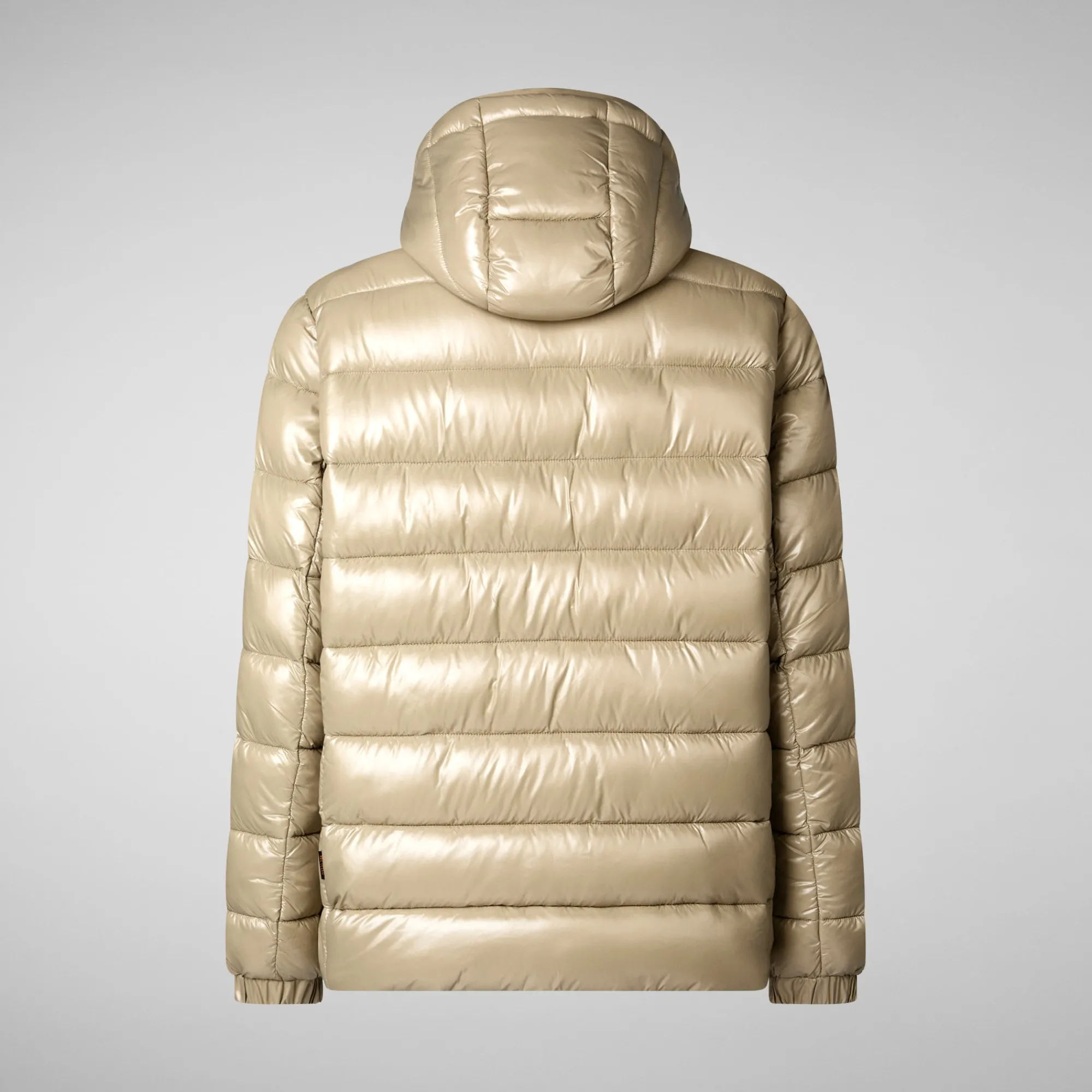 Best Save The Duck Men's  Florian Hooded Animal free Puffer Jacket in Wood Beige WoodBeige