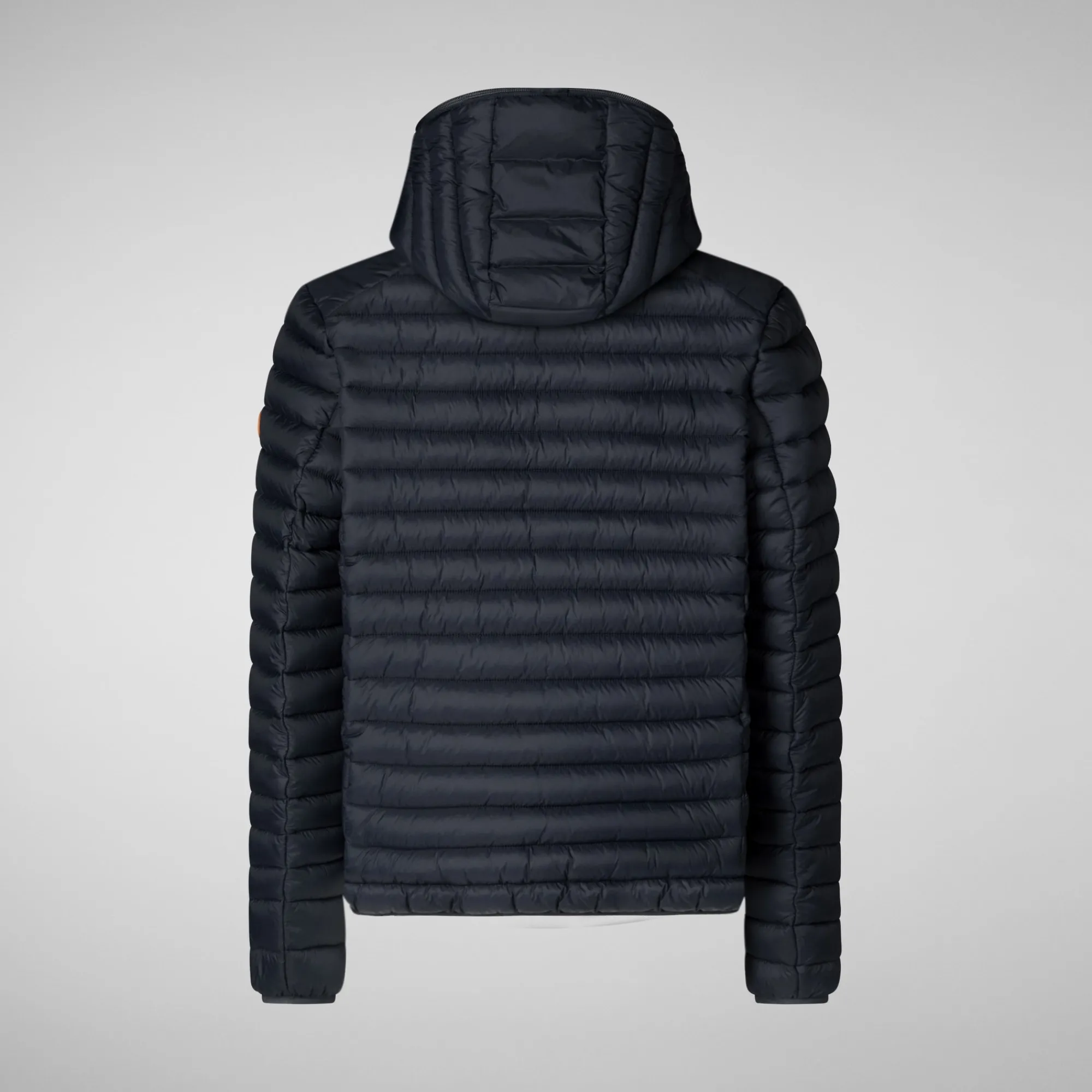 Best Save The Duck Men's Hooded Animal free Puffer Jacket Donald in Grey Black GreyBlack