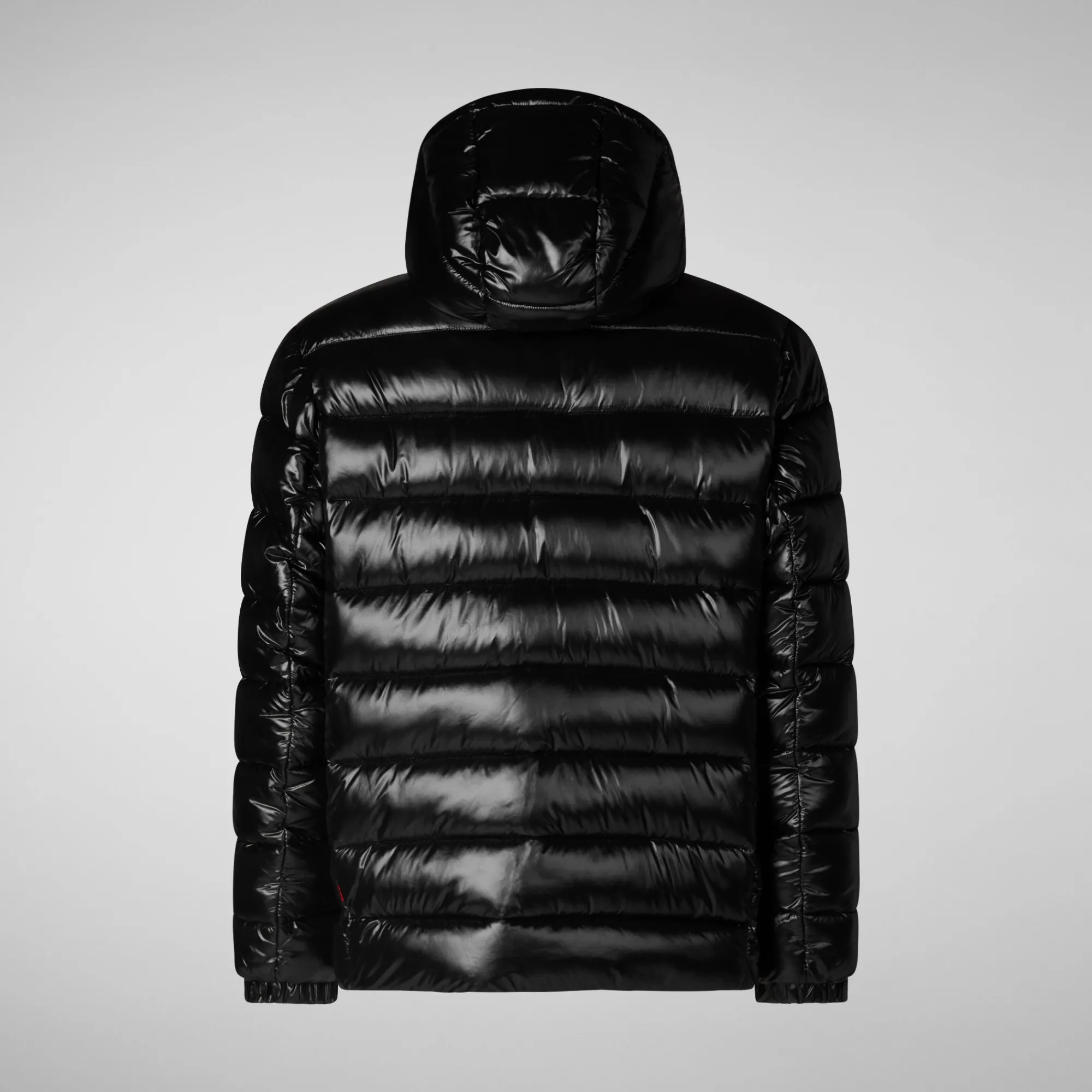 Shop Save The Duck Men's Hooded Animal free Puffer Jacket Florian in Black