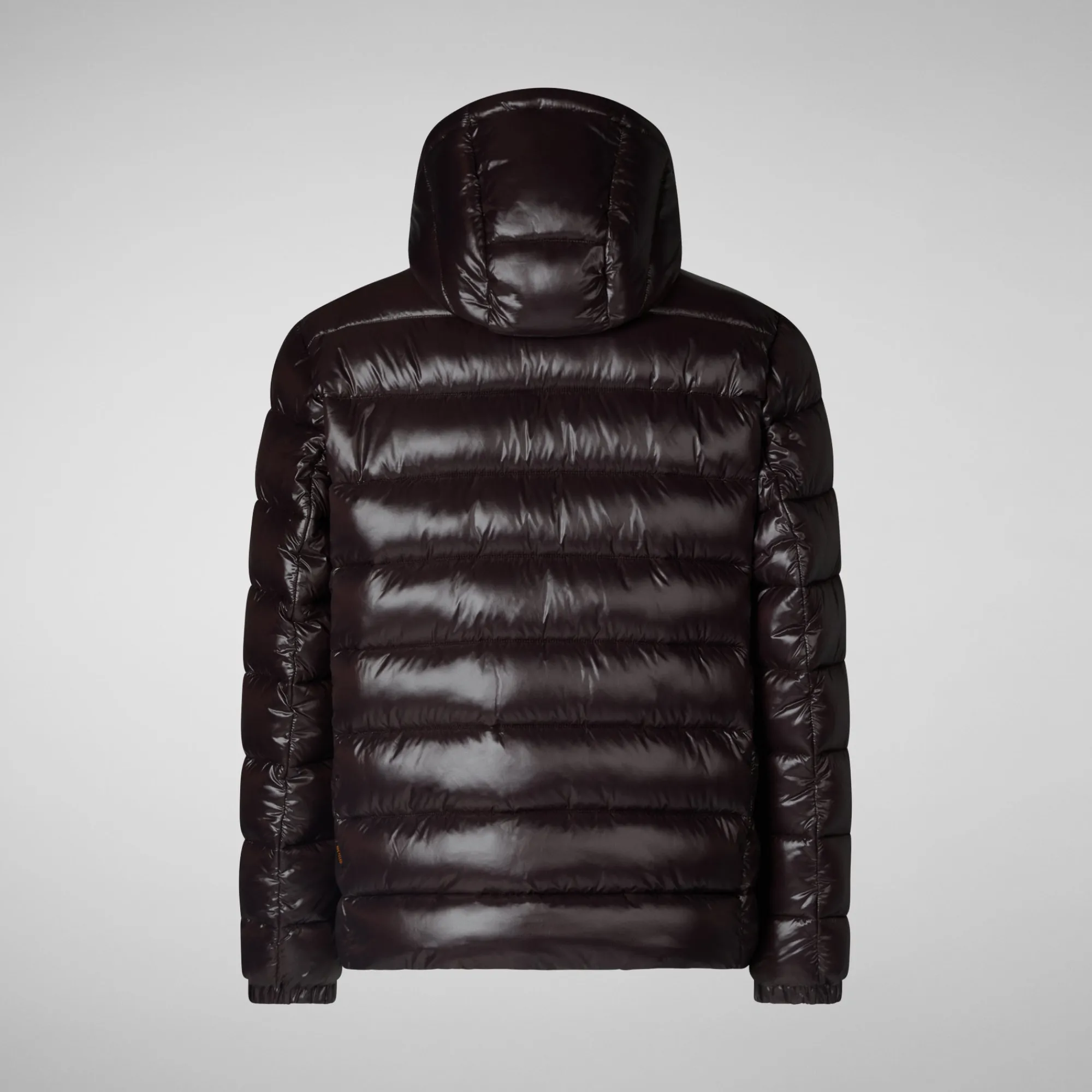 Online Save The Duck Men's Hooded Animal free Puffer Jacket Florian in Brown Black BrownBlack