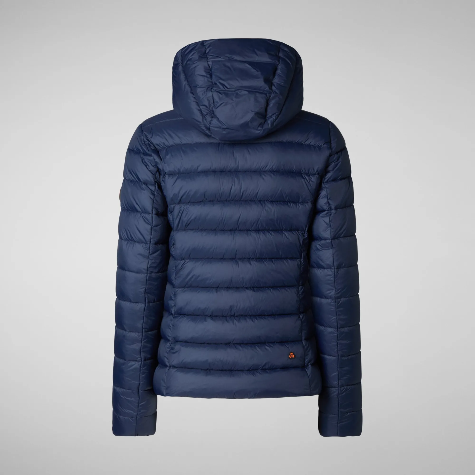 Best Sale Save The Duck Women's Animal free Puffer Jacket Amelie  with Detachable Hood in Navy Blue NavyBlue