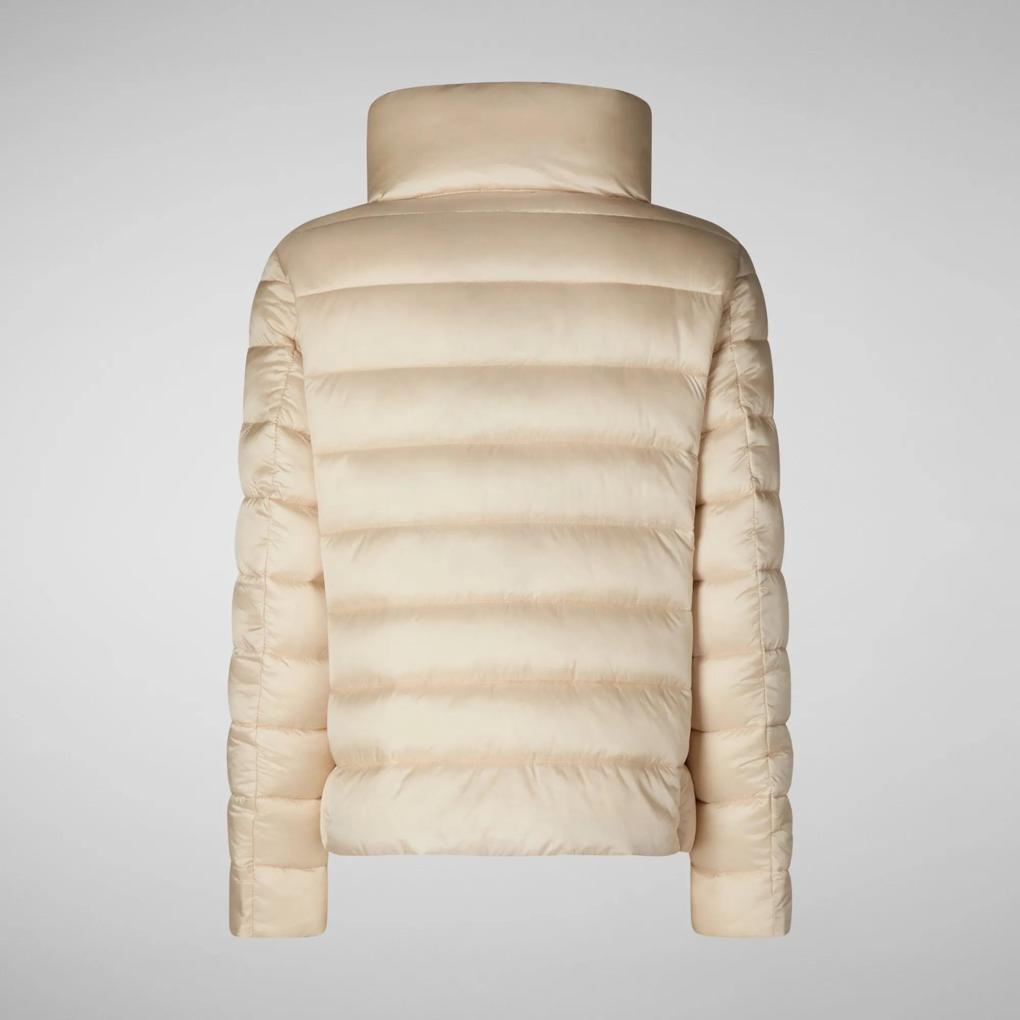 Shop Save The Duck Women's  Animal free Puffer Jacket Elsie in shore Beige ShoreBeige