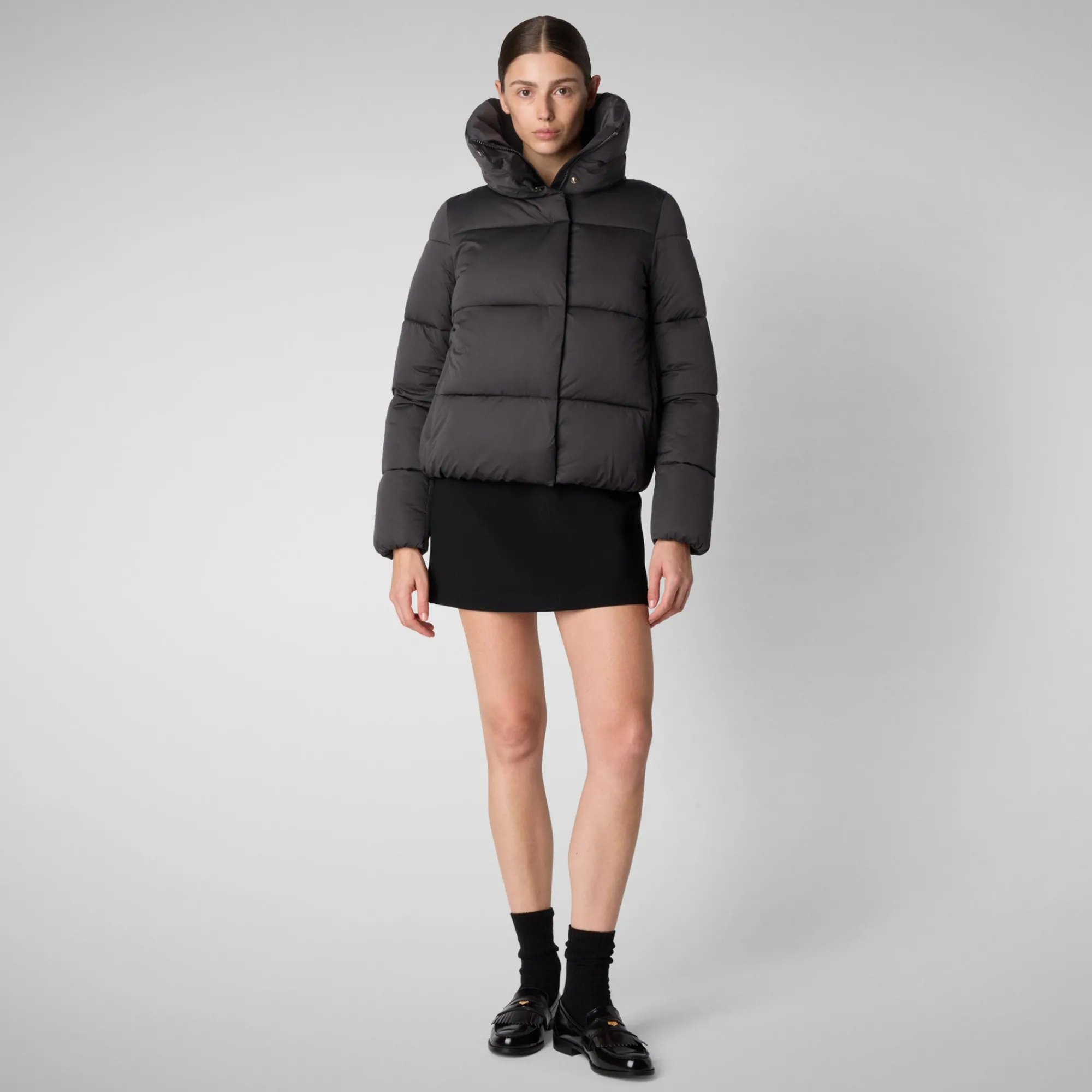 Cheap Save The Duck Women's animal free Puffer jacket Felicity in thorn brown