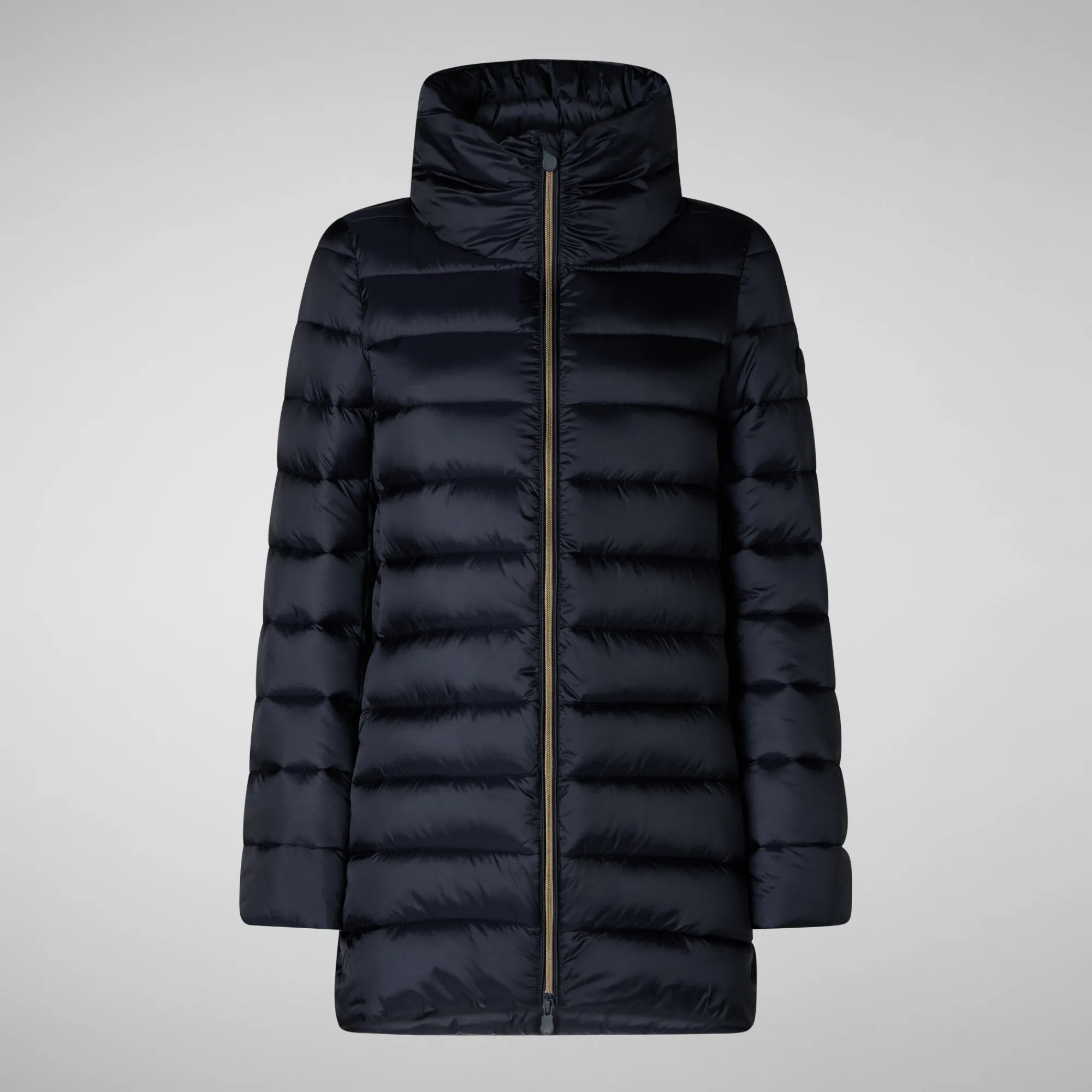 Cheap Save The Duck Women's Hooded Animal free Puffer Coat Lydia in blue black