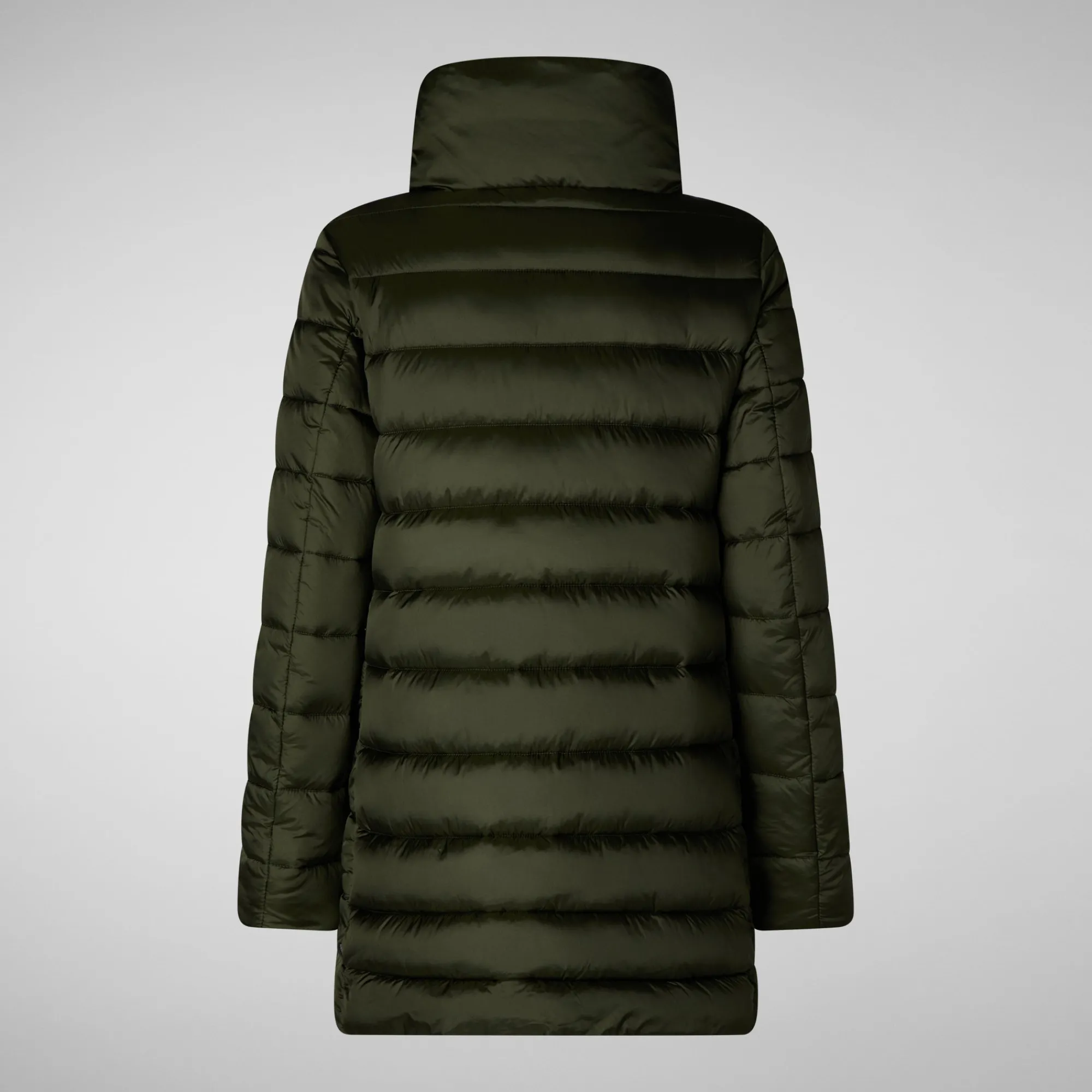 Cheap Save The Duck Women's Hooded Animal free Puffer Coat Lydia in pine green PineGreen