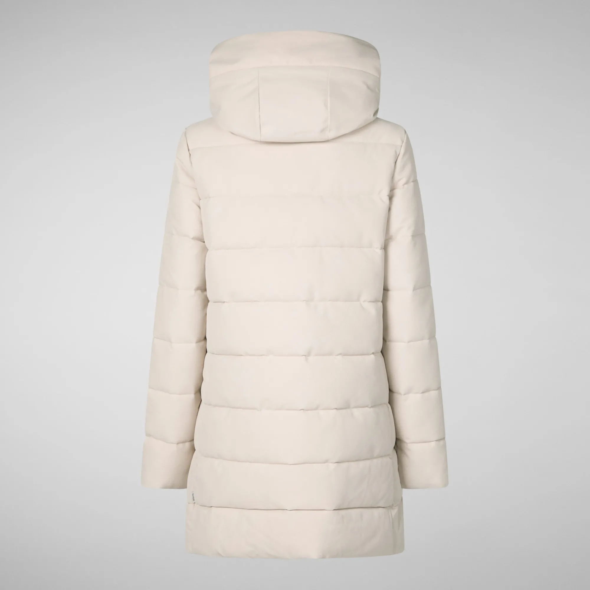 Sale Save The Duck Women's Hooded Animal free Puffer Coat Tatiana in Shore Beige ShoreBeige