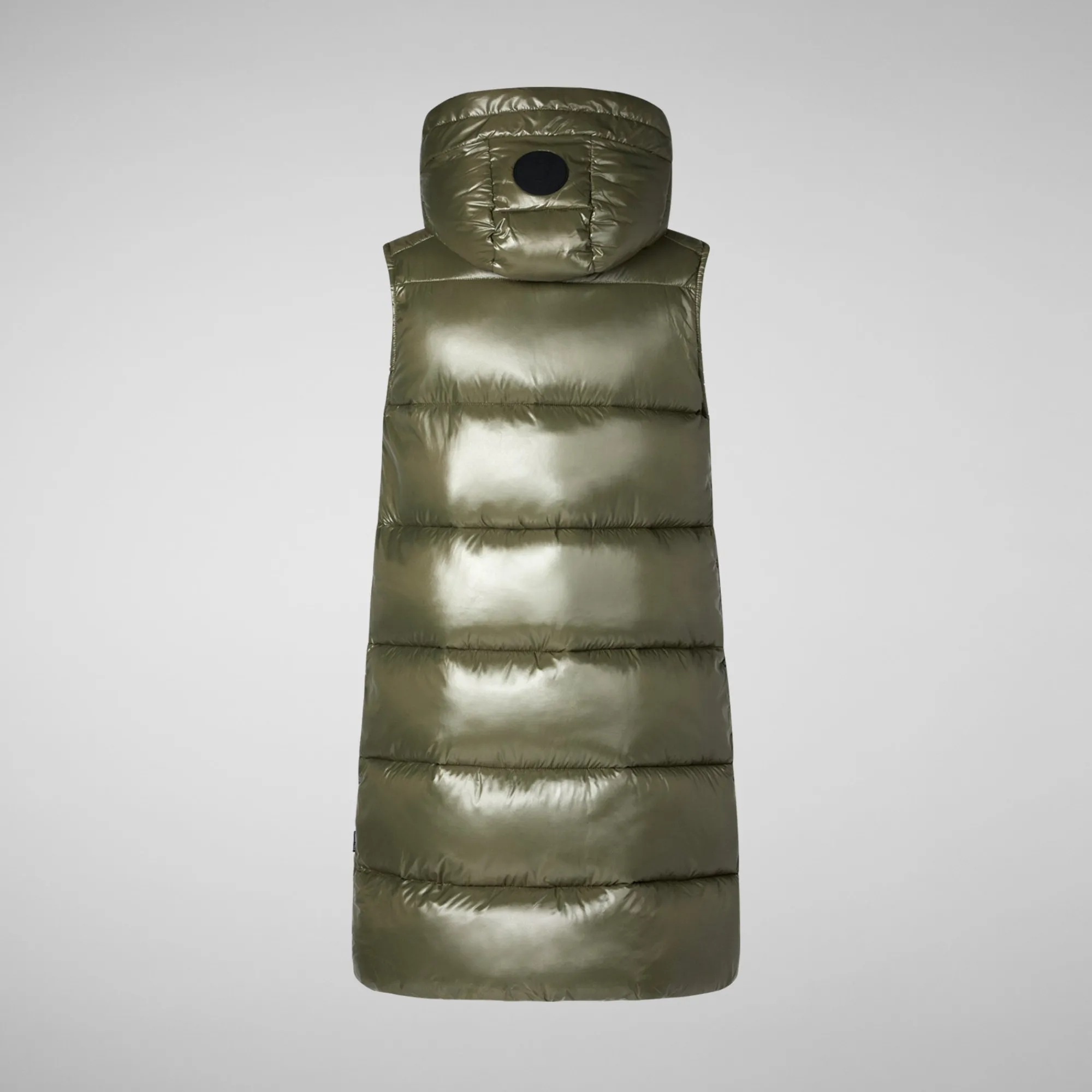 Outlet Save The Duck Women's Hooded Animal free Puffer Vest Iria in laurel green LaurelGreen