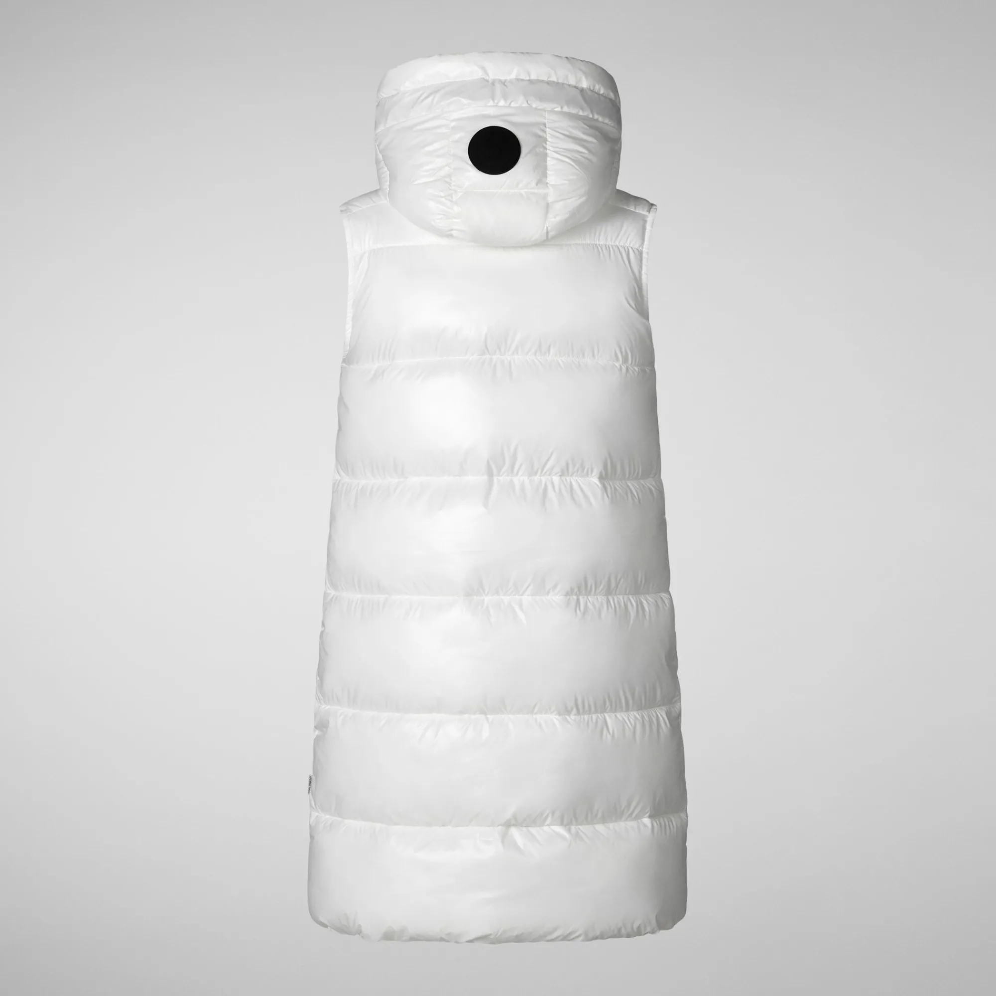 Discount Save The Duck Women's Hooded Animal free Puffer Vest Iria in Off white OffWhite