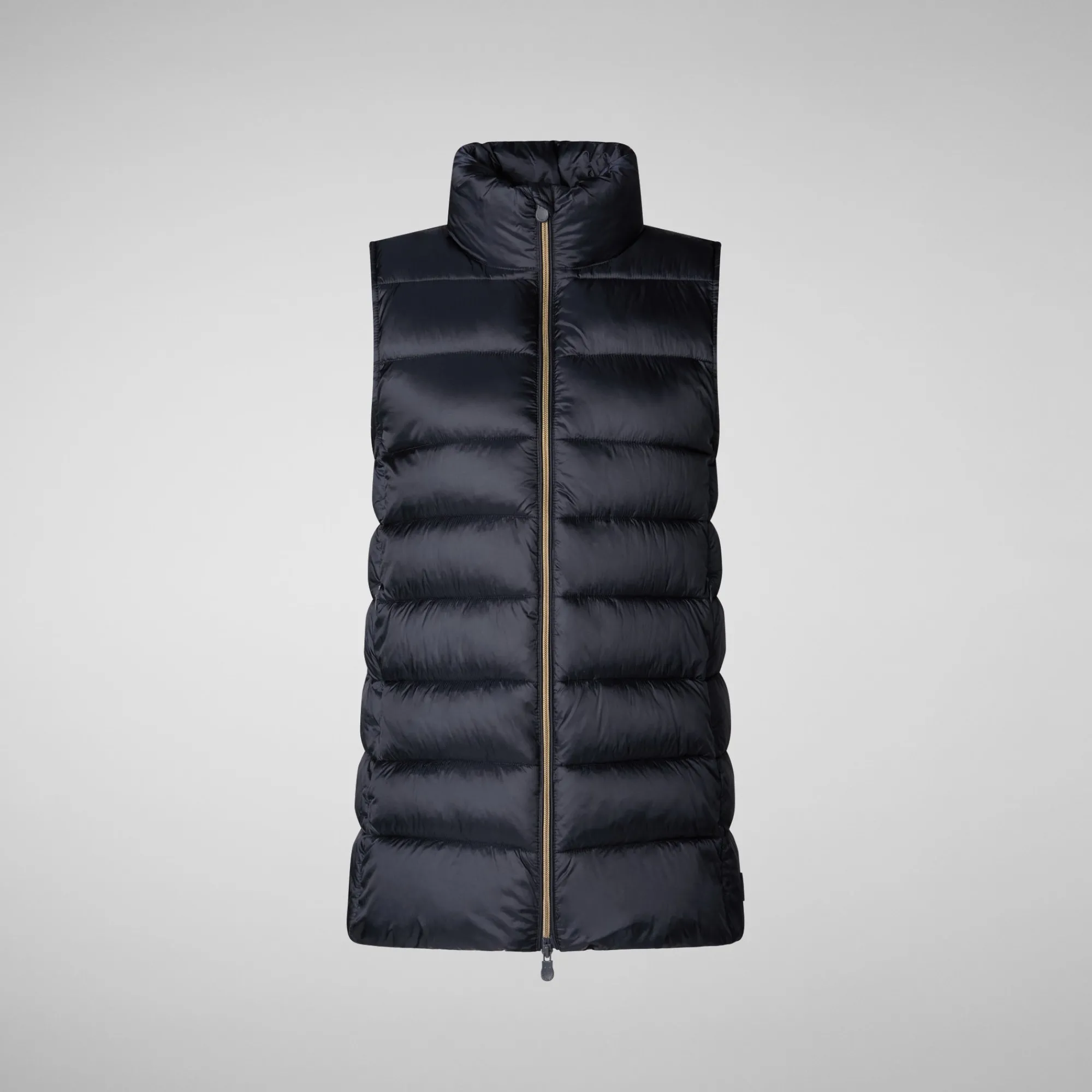 New Save The Duck Women's quilted vest Coral in BLUE BLACK BlueBlack