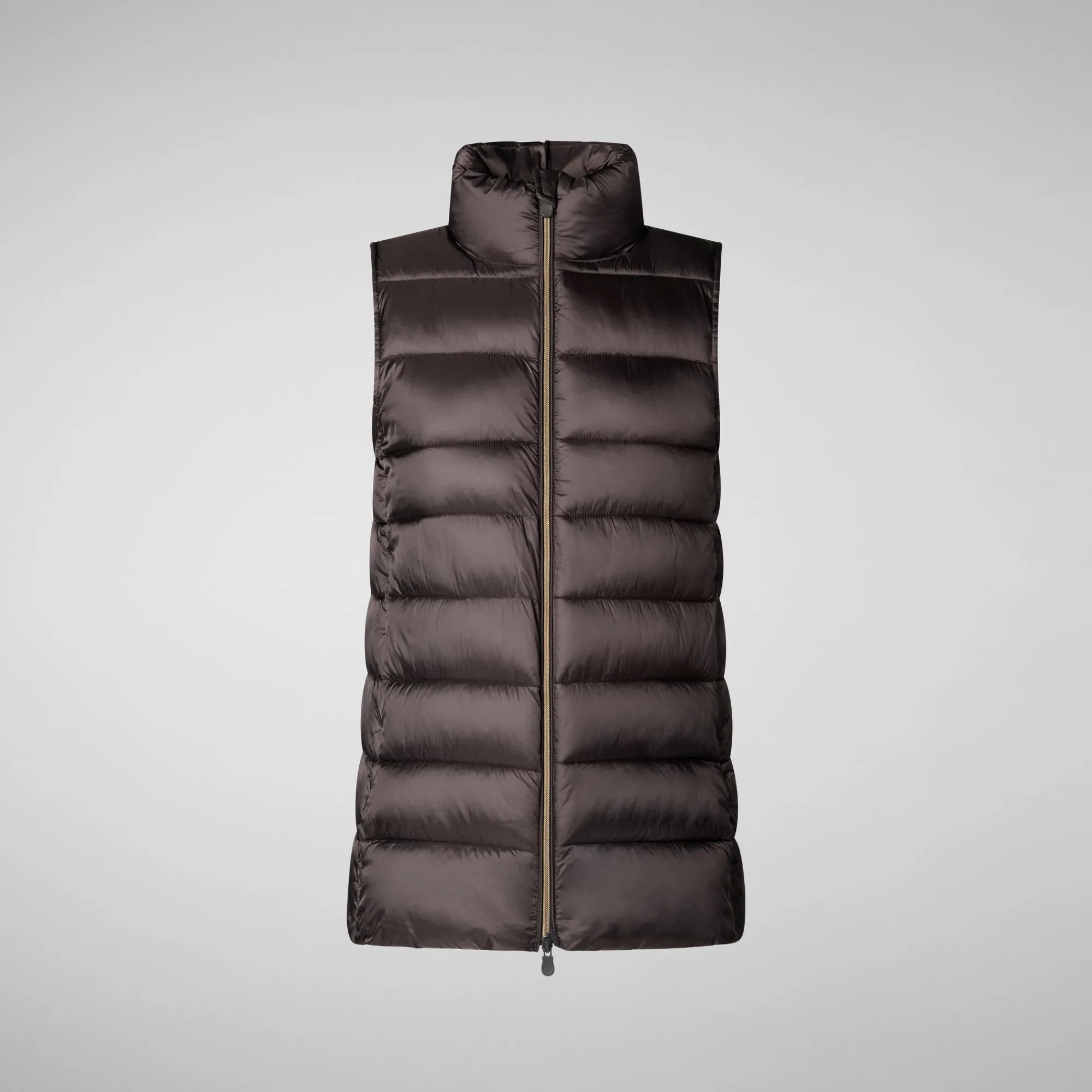 Discount Save The Duck Women's quilted vest Coral in Brown Black Brownblack