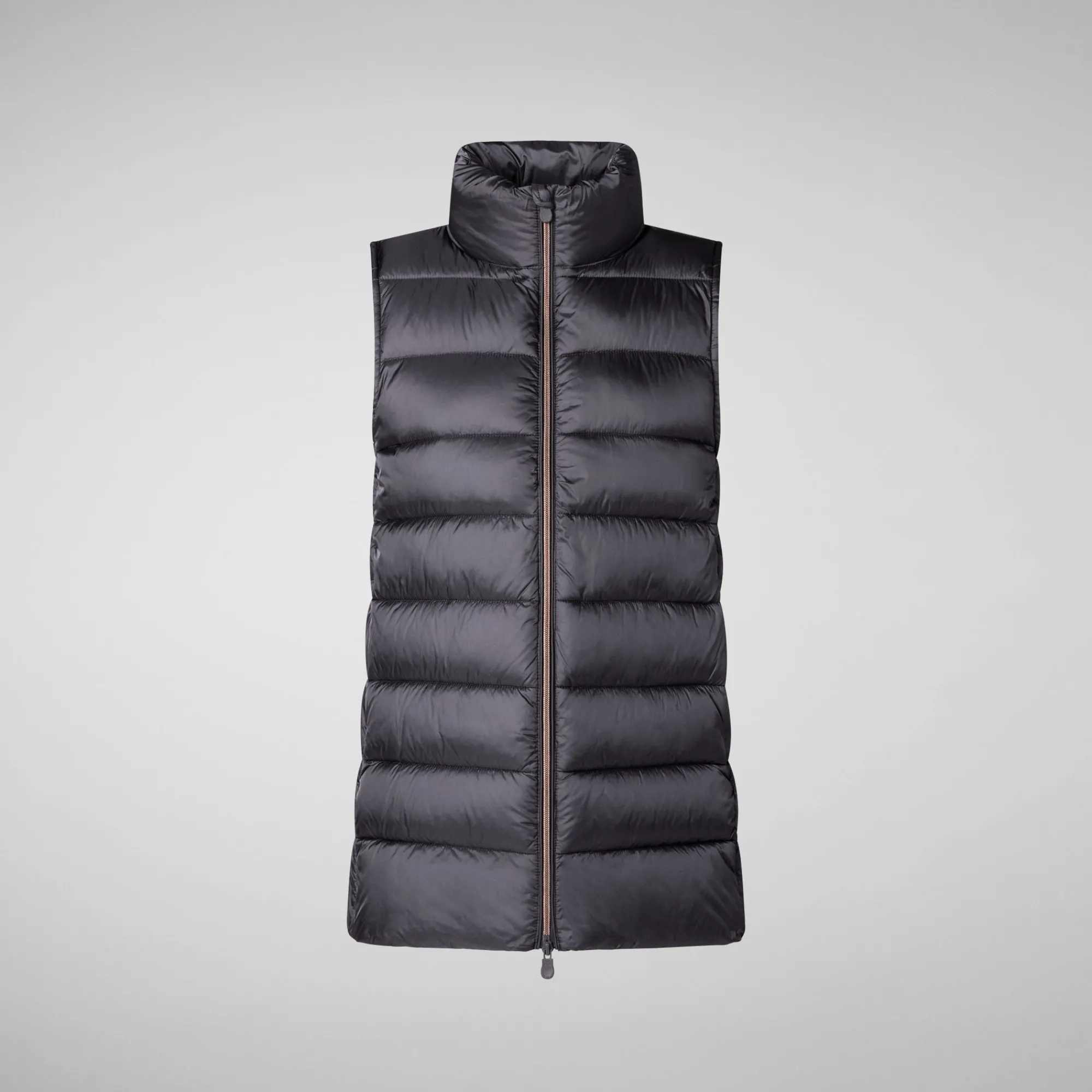 Hot Save The Duck Women's quilted vest Coral in EBONY GREY Ebonygrey