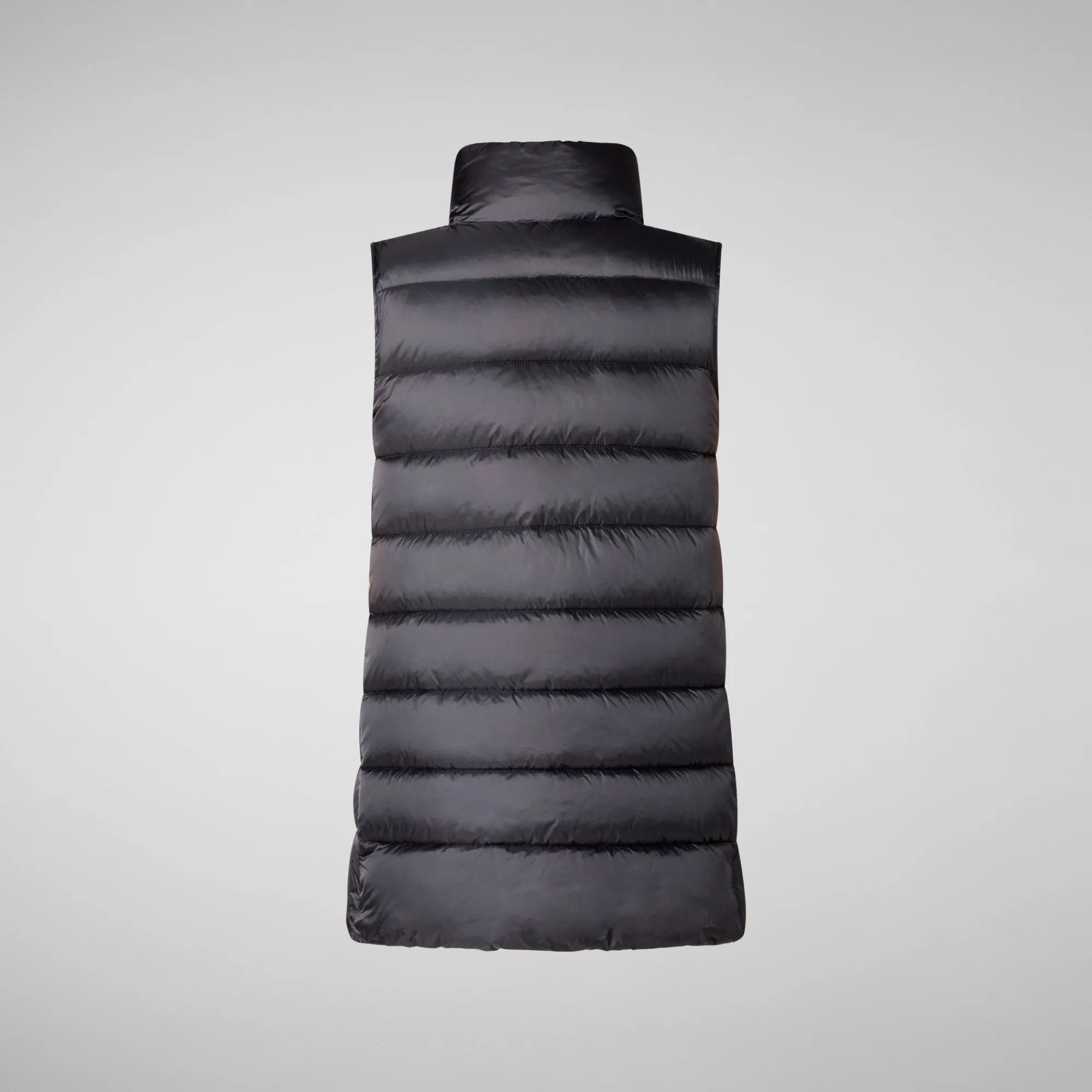 Hot Save The Duck Women's quilted vest Coral in EBONY GREY Ebonygrey