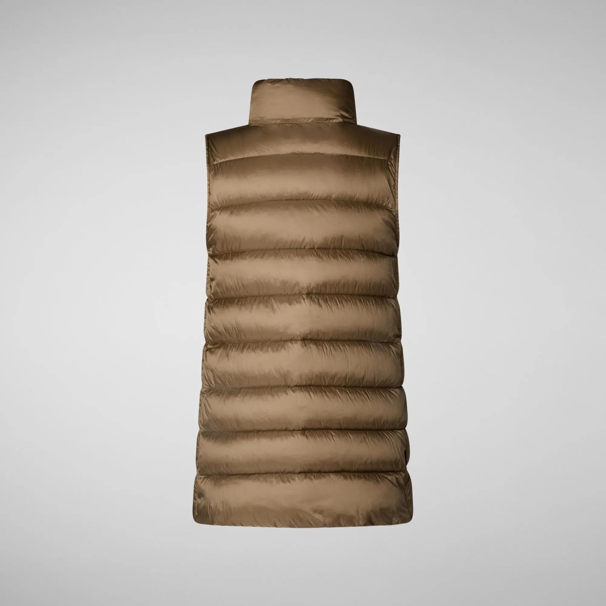 Sale Save The Duck Women's quilted vest Coral in HUSK GREEN HuskGreen
