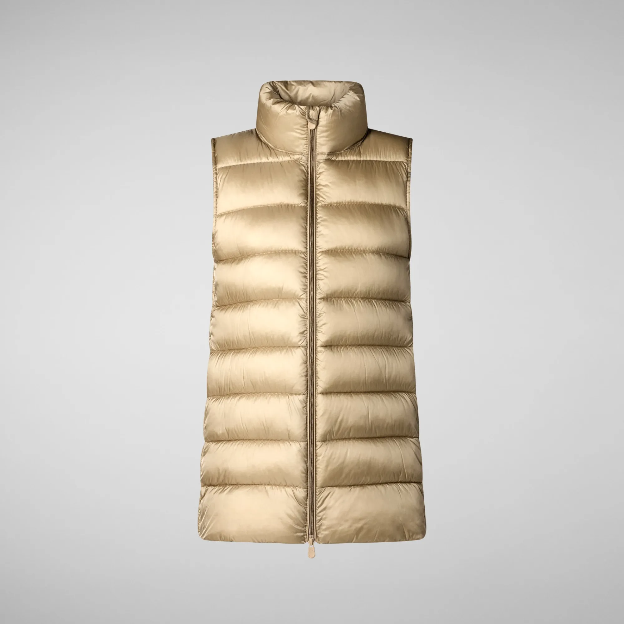 Best Sale Save The Duck Women's quilted vest Coral in WOOD BEIGE WoodBeige