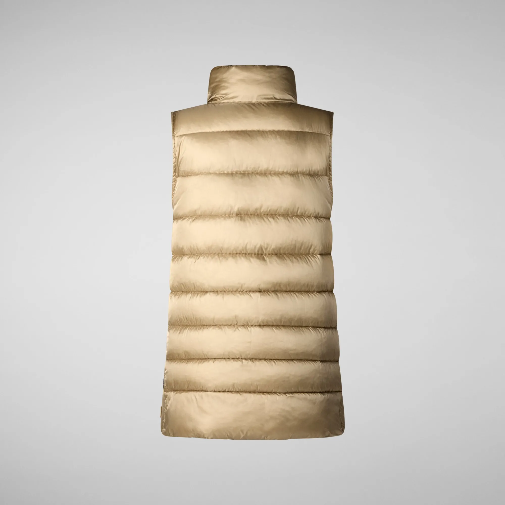 Best Sale Save The Duck Women's quilted vest Coral in WOOD BEIGE WoodBeige